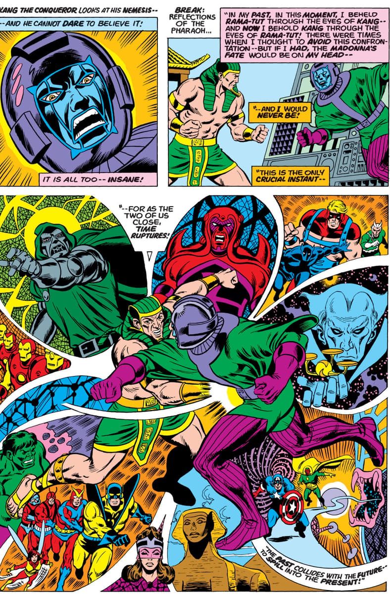 Kang grapples with Immortus in Giant-Size Avengers Vol. 1 #2 "A Blast From the Past" (1974), Marvel