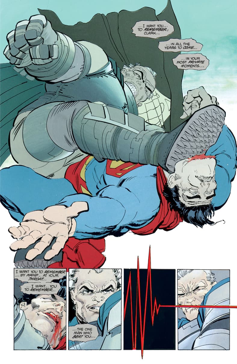 Batman beats Superman in Batman: The Dark Knight Returns Vol. 1 #4 (1986), DC