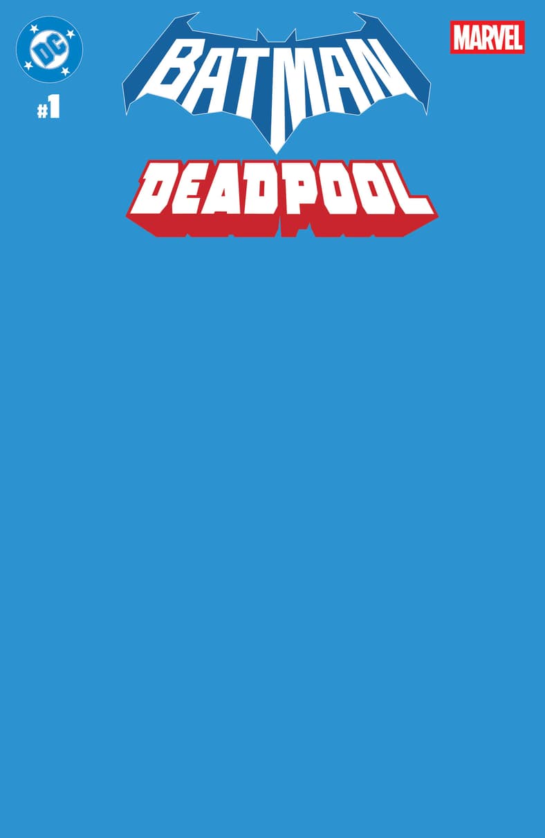 The blank cover to Batman/Deadpool Vol. 1 #1 (2025), DC/Marvel Comics