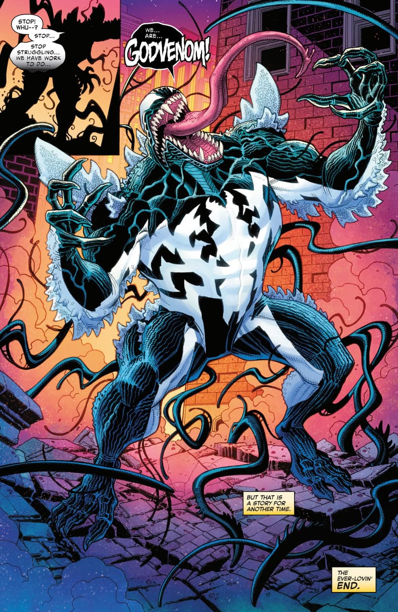 The Venom symbiote finds a Kingly new host in Godzilla Vs. Spider-Man Vol. 1 #1 (2025), Marvel Comics. Words by Joe Kelly, art by Nick Bradshaw, Rachelle Rosenberg, and Joe Caramagna.