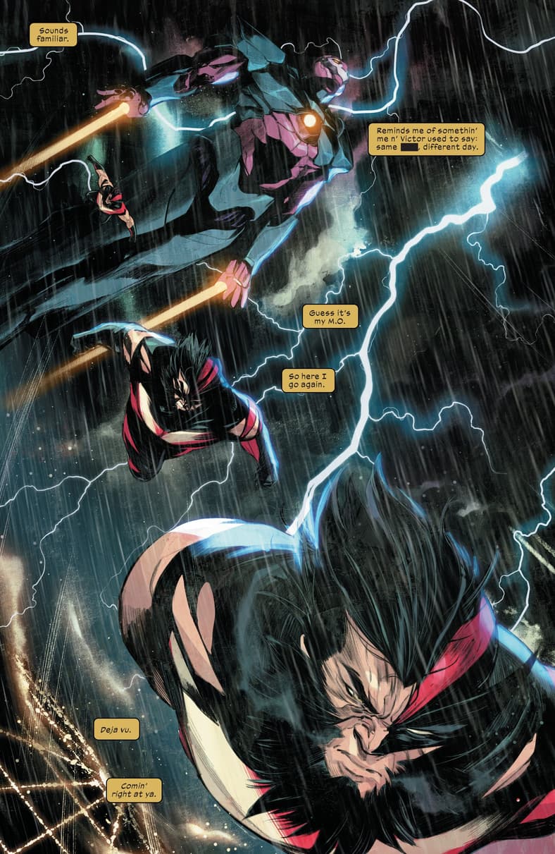 Logan takes the fight directly to the Rasputin regime in Ultimate Wolverine Vol. 1 #12 (2025), Marvel Comics. Words by Chris Condon, art by Alessandro Cappuccio, Bryan Valenza, and Cory Petit.