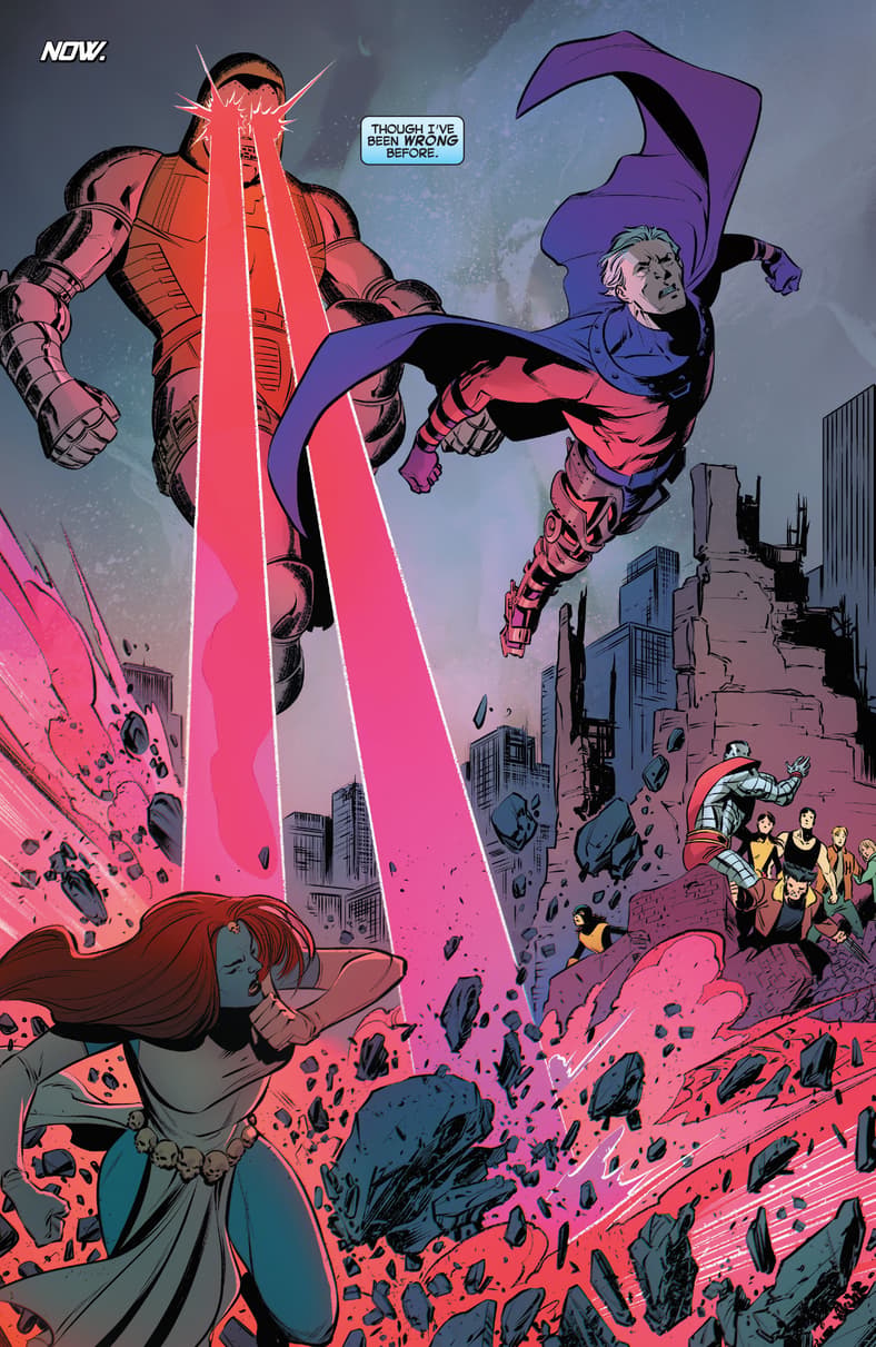Doctor Doom sends his Sentinels after the last vestiges of the X-Men in Years of Future Past Vol. 1 #2 (2015), Marvel Comics. Words by Marguerite Bennett, art by Mike Norton, FCO Plascencia, and Joe Caramagna.