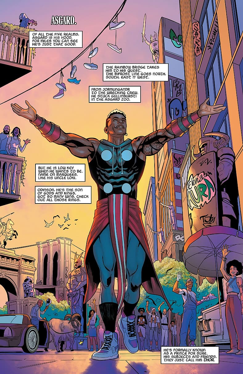 Miles Morales as Thor in What If... Miles Morales Vol. 1 #4, Marvel Comics