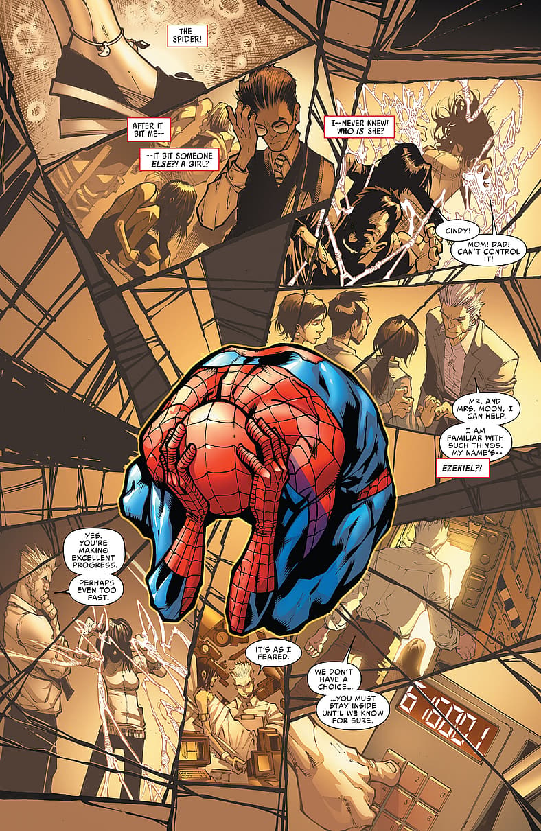 Peter Parker learns of Silk via The Orb, Amazing Spider-Man Vol. 3 #4 (2014), Marvel Comics