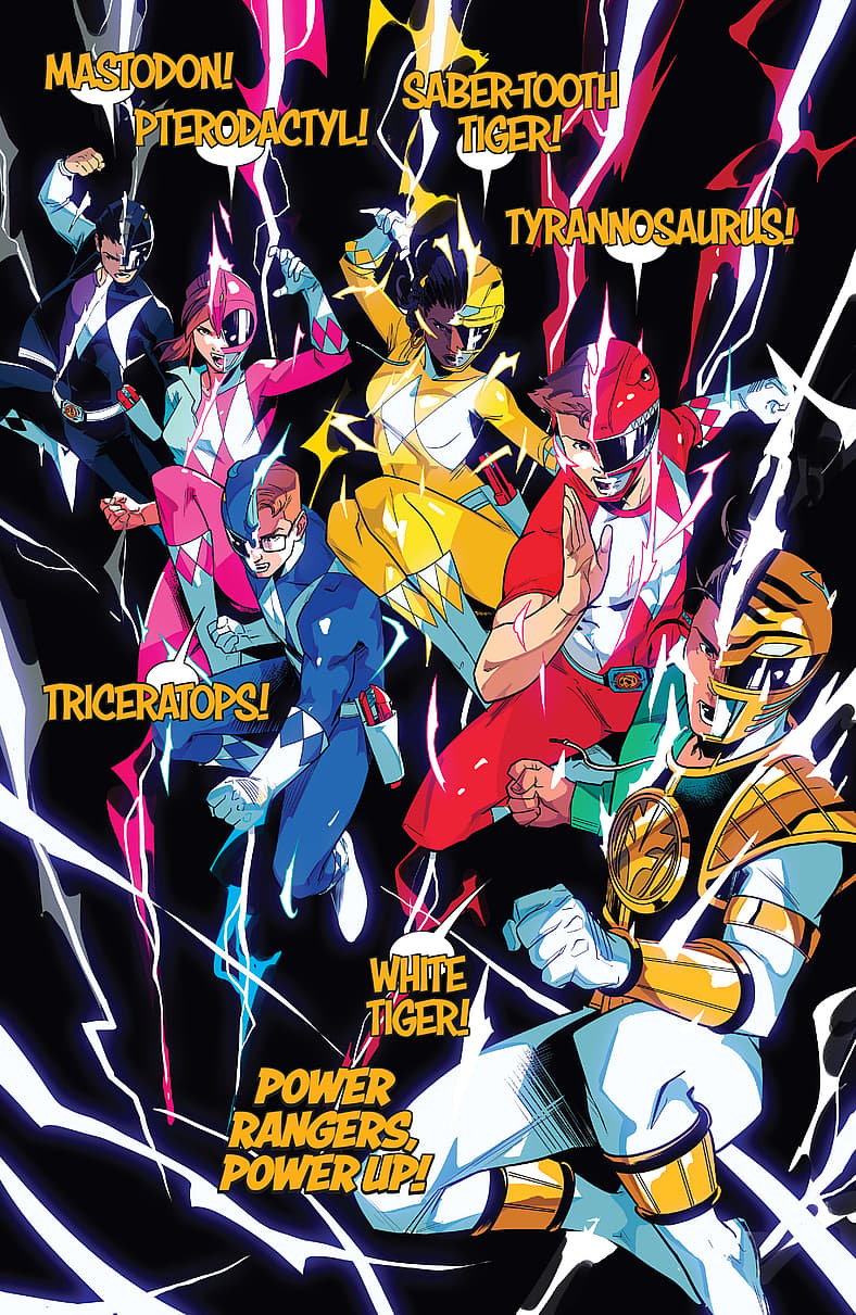 Team taps into the Morphin' Grid in Mighty Morphin Power Rangers Vol. 2 #1 (2020), BOOM! Studios