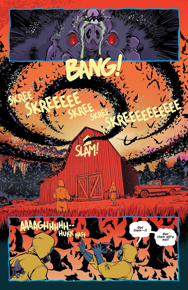 Elsie and GiGi hit the bat signal to ward off trigger-happy bipeds in Feral #5 (2024), Image Comics
