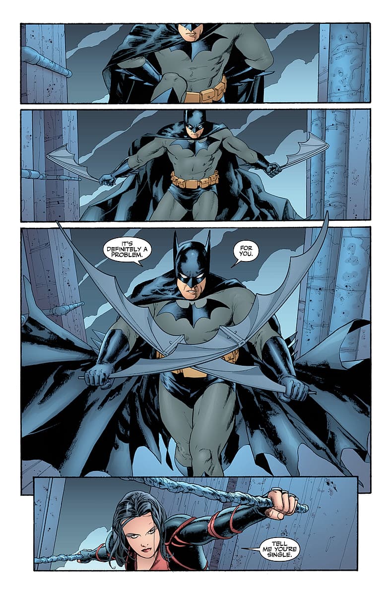 Batman prepares to cross swords with Jakita in Planetary/Batman: Night on Earth (2003), DC