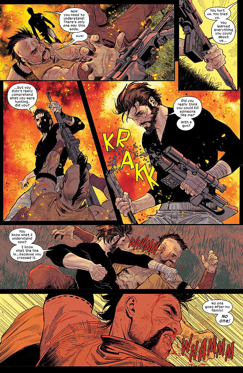 Peter Parker reacts to Kraven threatening his family in Ultimate Spider-Man Vol. 3 #14 (2025)