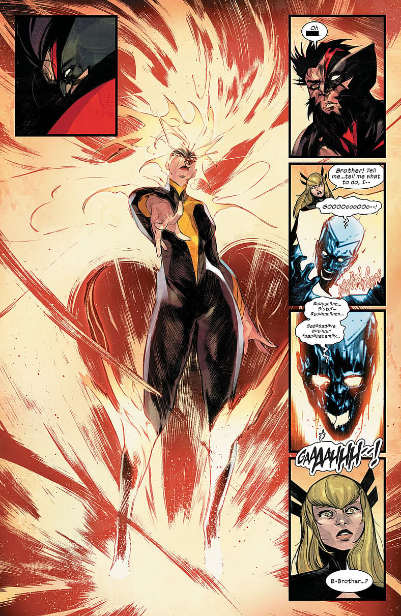 Terrified Colossus meets Phoenix in Ultimate Wolverine Vol. 1 #12 (2025), Marvel Comics