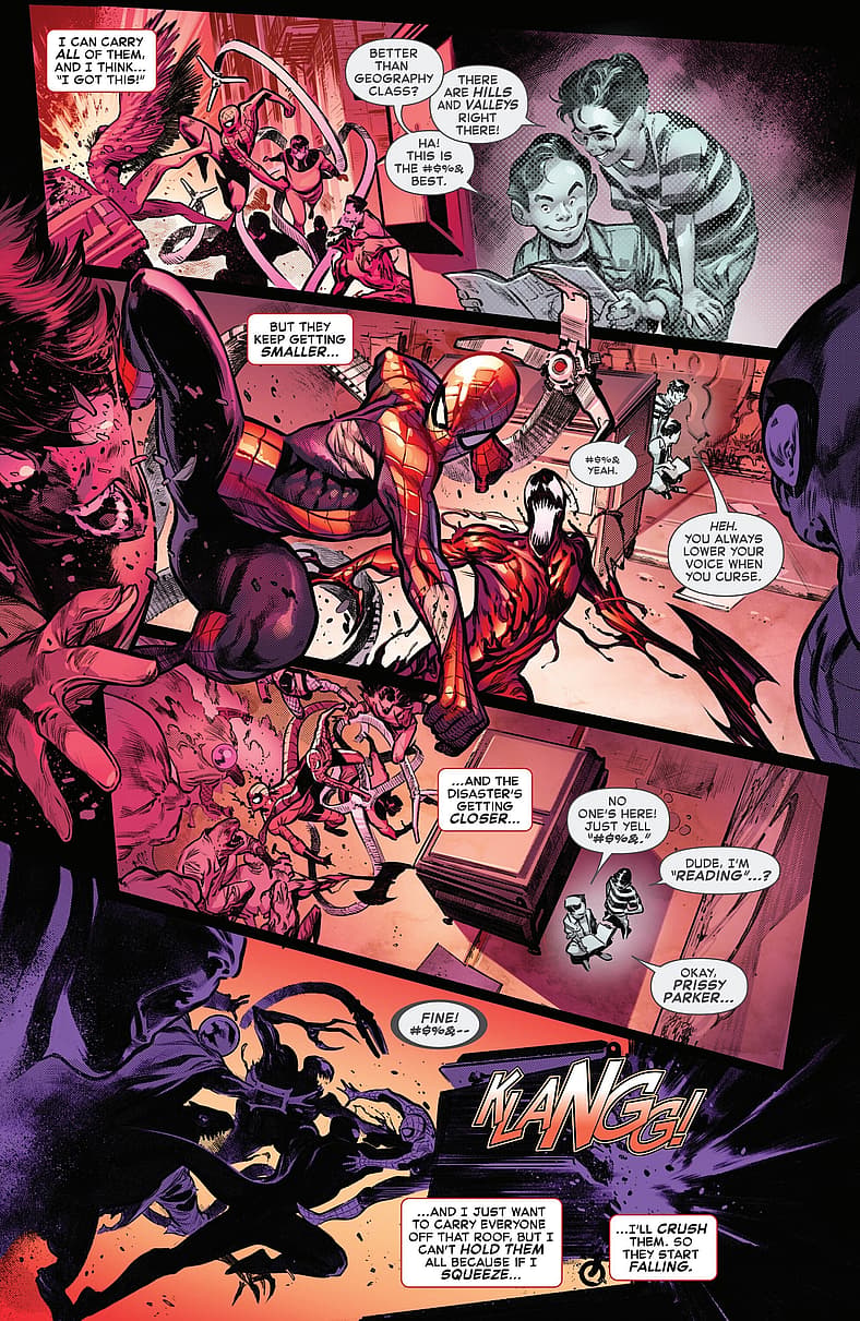 Peter Parker under attack from his Rogues Gallery in Amazing Spider-Man Vol. 7 #2 (2025), Marvel