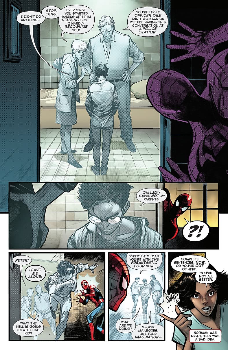 Peter Parker remembers the time he got arrested in Amazing Spider-Man Vol. 7 #2 (2025), Marvel