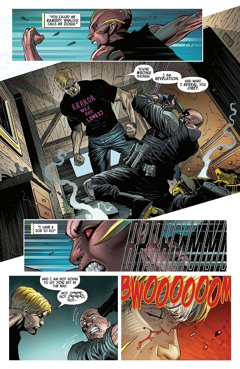 Doug Ramsey fully embraces the spirit of Apocalypse in X-Men Vol. 7 #19 "Revelation" (2025), Marvel Comics. Words by Jed MacKay, art by Netho Diaz, Sean Parsons, Fernando Sifuentes, and Clayton Cowles