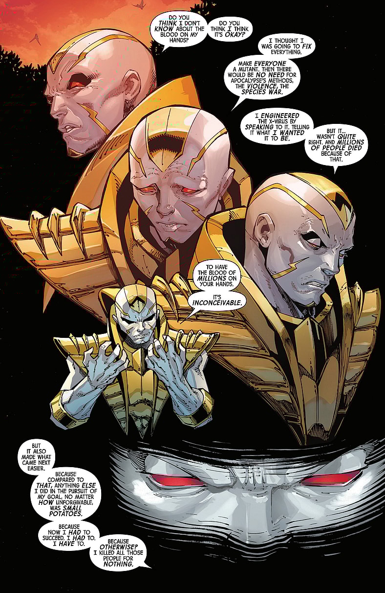 Doug Ramsey reveals the truth behind the X-Virus and his ascension in X-Men: Age of Revelation Finale Vol. 1 #1 (2025), Marvel Comics. Words by Jed MacKay, art by Ryan Stegman, Netho Diaz, JP Mayter, Marcio Menyz, and Clayton Cowles.