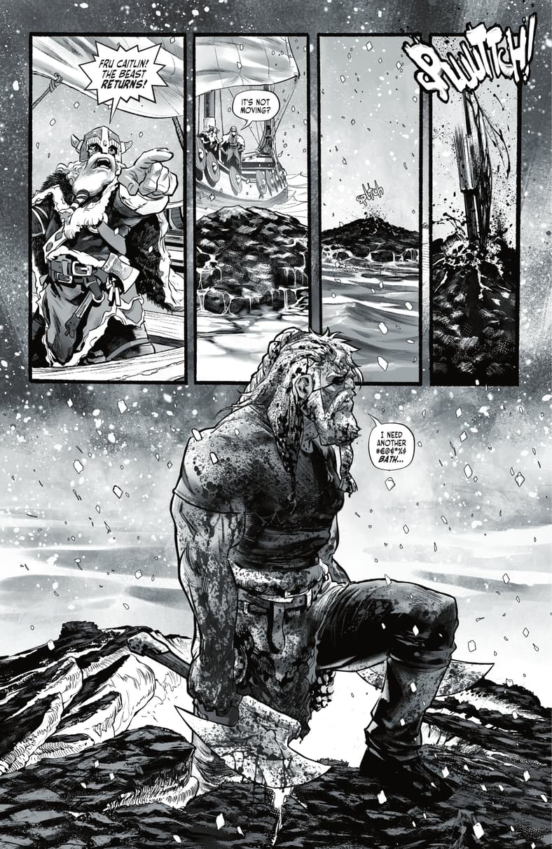 Deathstroke emerges victorious from Kraken's belly in Dark Knights of Steel: Allwinter Vol. 1 #1