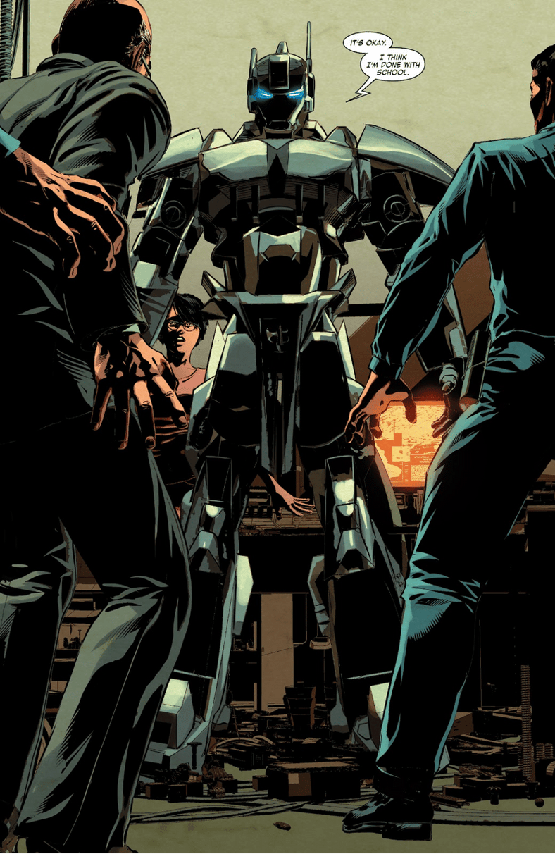 Ironheart drops out of M.I.T. in Invincible Iron Man Vol. 3 #9 (2016), Marvel Comics. Words by Brian Michael Bendis, art by Mike Deodato Jr., Frank Martin Jr., and Clayton Cowles.