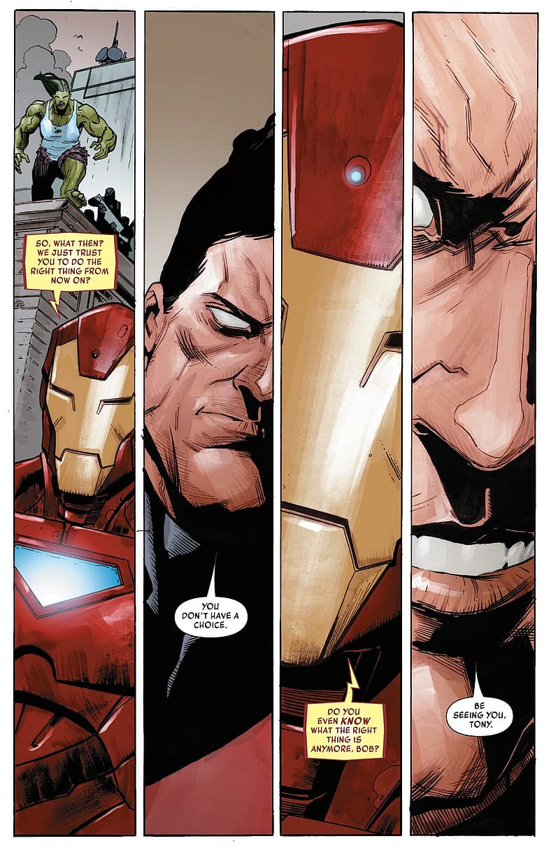 Sentry shrugs off Iron Man's control in Sentry Vol. 3 #5 (2018), Marvel Comics