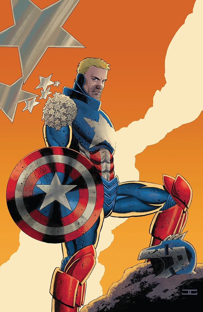 Captain America dons star-spangled armor on John Cassaday variant cover to Iron Man Vol. 6 #10