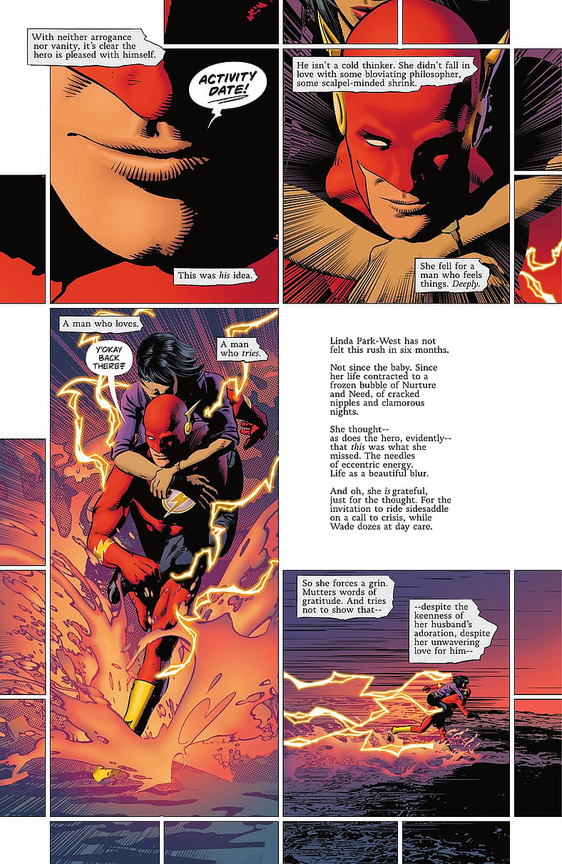 Wally West takes Linda Park-West for a ride in The Flash Vol. 6 #6 "The Gift" (2023), DC