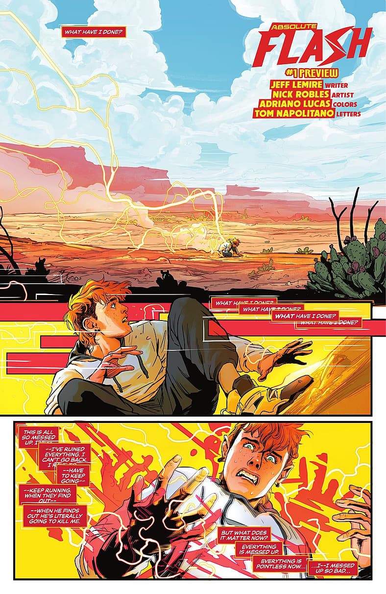 Wally West taps into the Speed Force in Absolute Flash Vol. 1 #1 (2025), DC