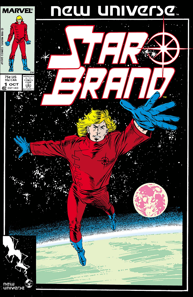 Ken Connell ascends to a higher a plane of existence on John Romita Jr.'s cover to Star Brand Vol. 1 #1 "The Star Brand" (1986),  Marvel Comics