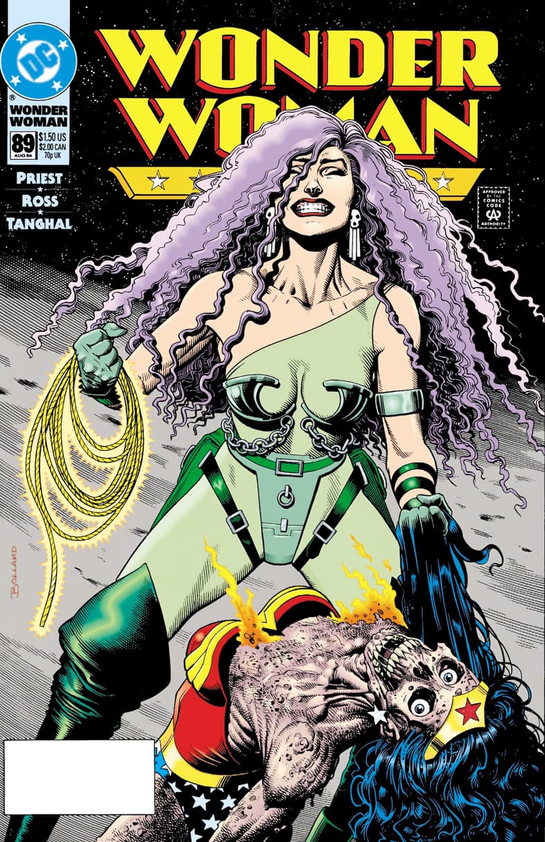 The immortal witch Circe claims her price in Brian Bolland's cover to Wonder Woman Vol.2 Issue #89 "Home" (1994), DC Comics