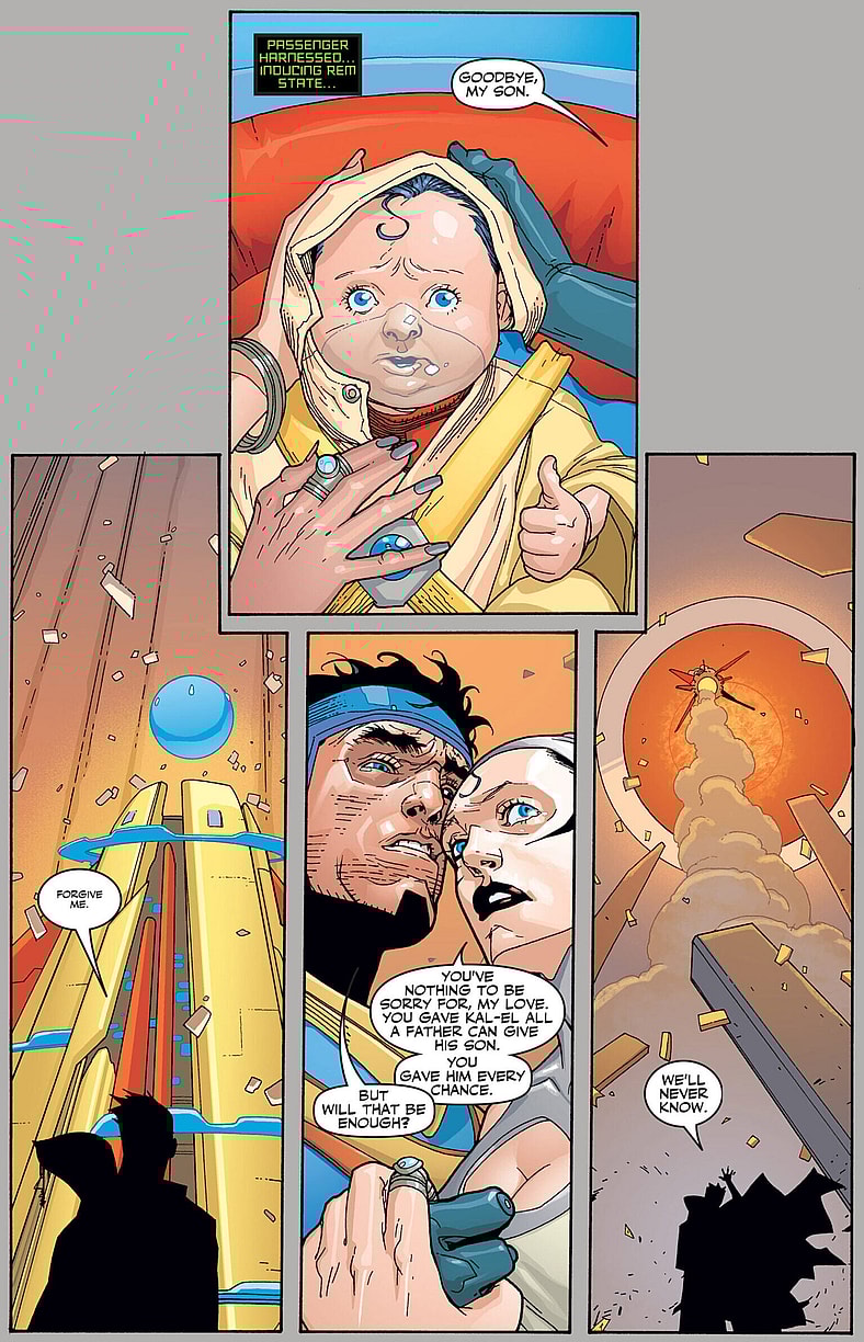 Clark Kent reinvents himself in Superman: Birthright Vol. 1 #1 "In the Beginning" (2003), DC. Words by Mark Waid, art by Lenil Francis Yu, Gerry Alanguilan, and Dave McCaig.