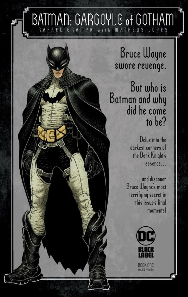Batman Gargoyle of Gotham Book One (2023), DC. Words and art by Rafael Grampa. Colors by Matheus
