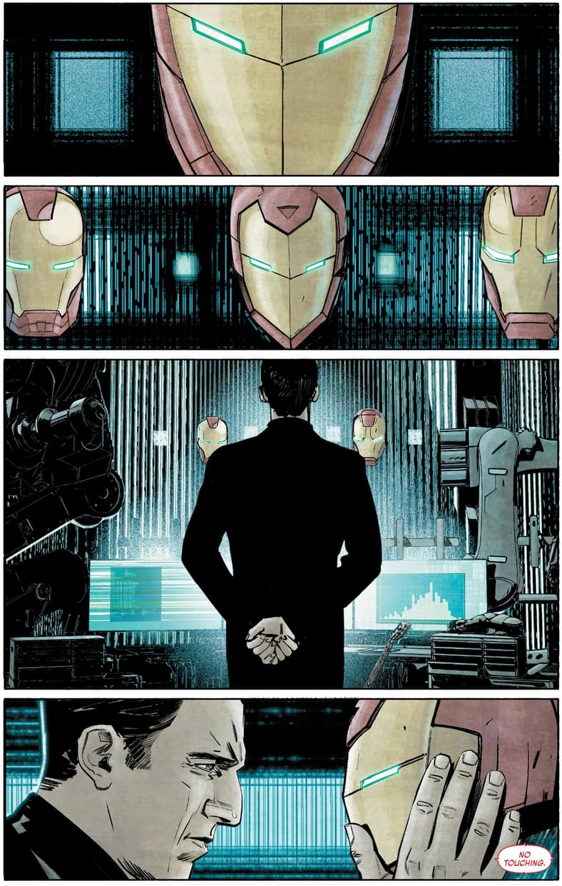 Victor von Doom looks to take on a new set of armor in Infamous Iron Man Vol. 1 #1 (2017), Marvel Comics. Words by Brian Michael Bendis, art by Alex Maleev, Matt Hollingsworth, and Clayton Cowles.