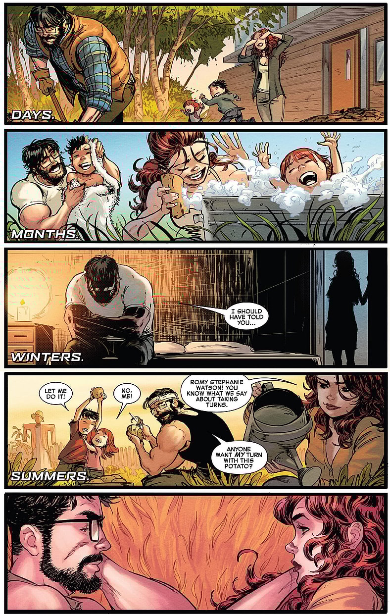 Mary-Jane and Paul experience the throes of a budding romance in Amazing Spider-Man Vol. 6 #25 (2023), Marvel Comics. Words by Zeb Wells, art by Kaare Andrew, Marcio Menyz, and Joe Caramagna.