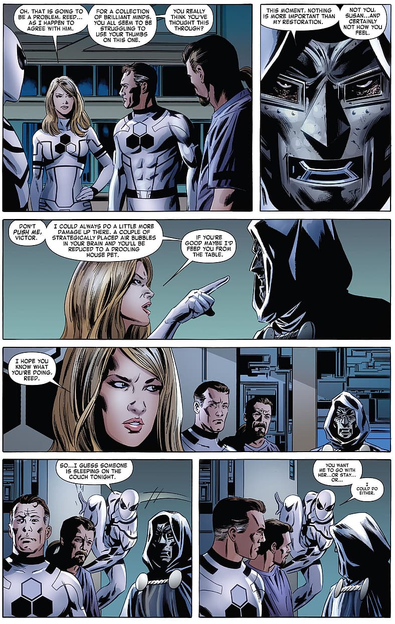 Future Foundation accepts Doctor Doom as member in FF Vol. 1 #1 (2010), Marvel Comics