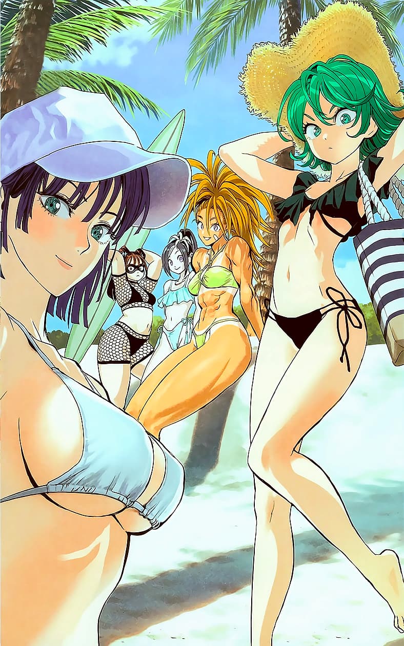 Hero Association ladies hit the beach on Yusuke Murata's cover to One-Punch Man Vol. 25 "Drive