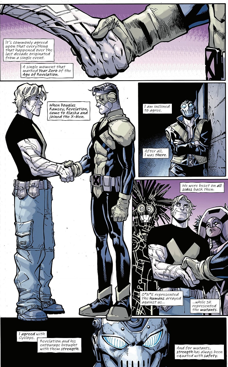 Xorn recounts the moment Earth-616 sealed its fate in X-Men: Age of Revolution Vol. 1 #0 (2025), Marvel Comics. Words by Jed MacKay, art by Humberto Ramos, Victor Olazaba, Edgar Delgado, and Joe Caramagna.