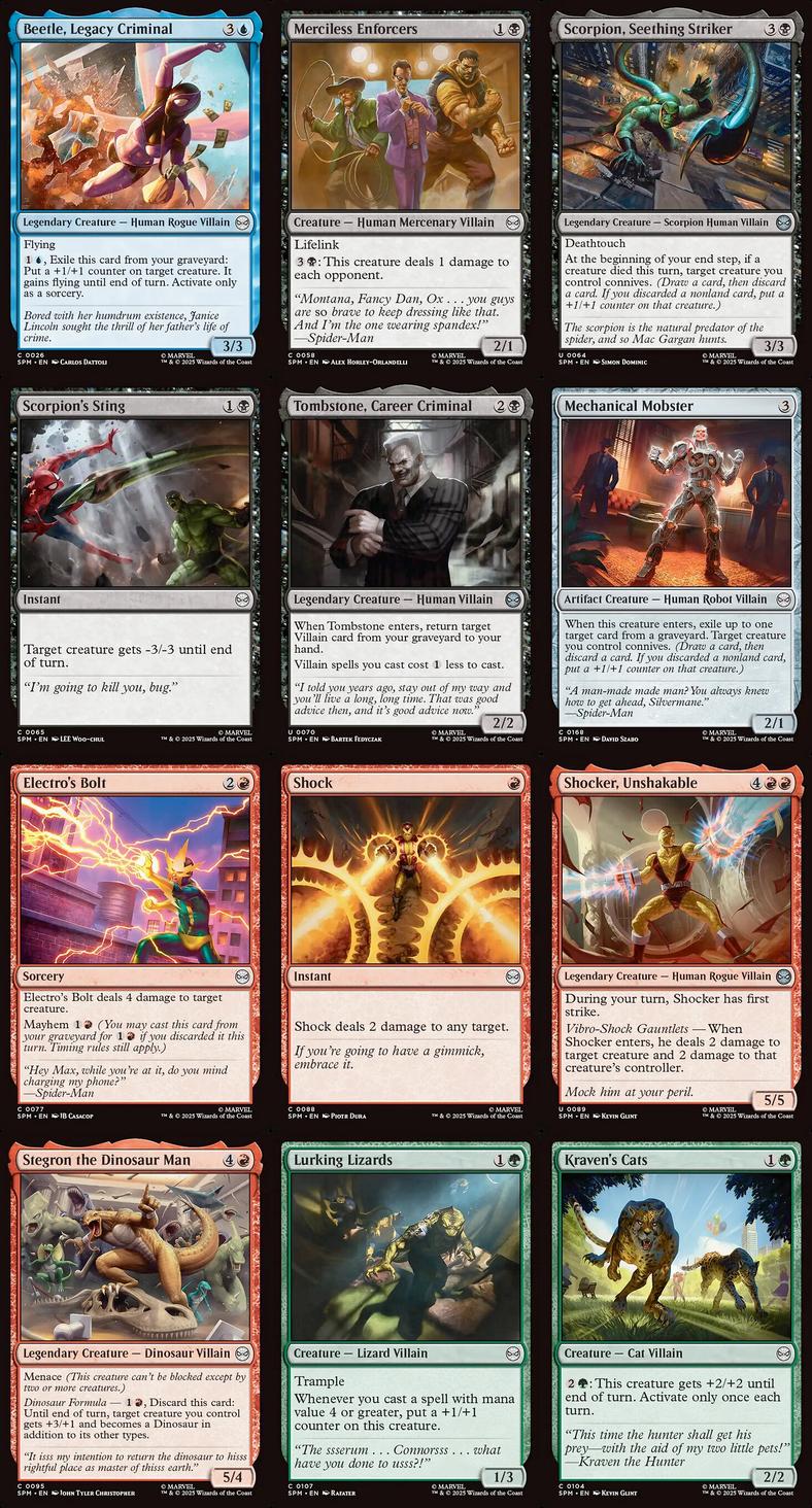 The spirit of 90s era trading cards is alive and well in Magic: The Gathering - Marvel's Spider-Man (2025), Wizards of the Coast.