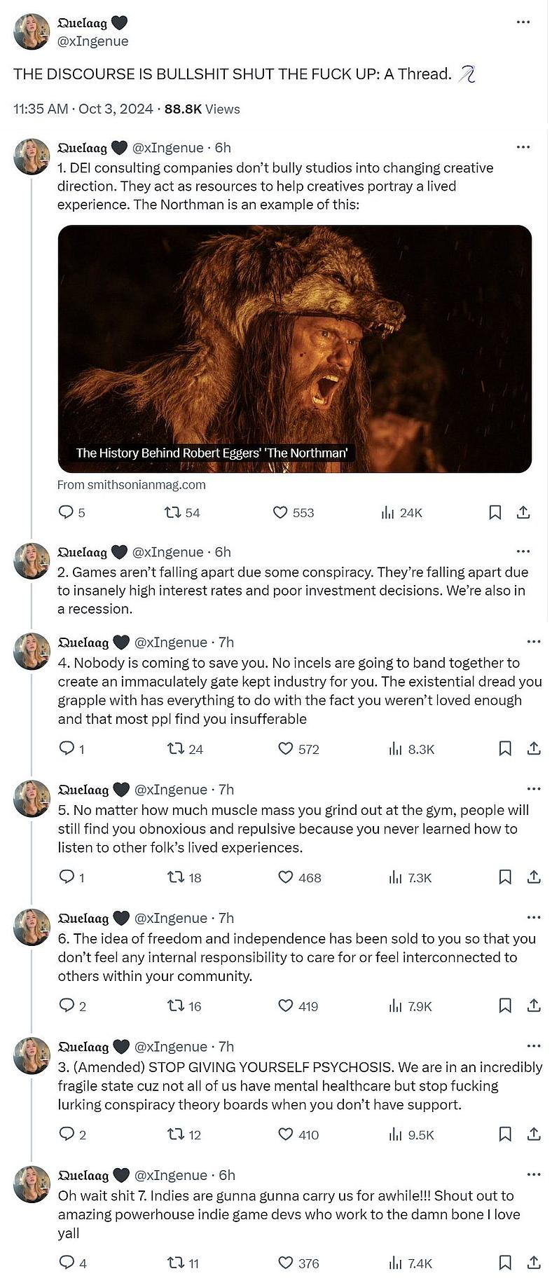 Twitch Streamer xIngenue weighs in on the 'DEI in video games' discourse.