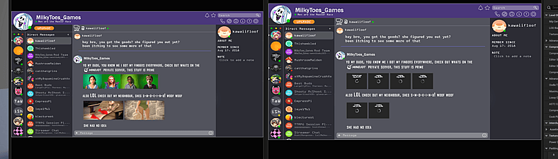 A texture in the PC and console versions of Ready or Not, showing changes to the chat-room screen, via Steam