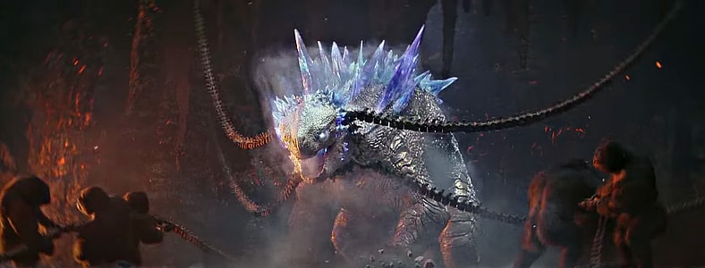 Shimo emerges in Skar King's labyrinth in Godzilla x Kong: The New Empire (2024), Legendary Pictures