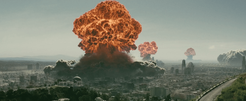 Los Angeles is wiped off the map in Fallout Season 1 Episode 1 "The End" (2024), Amazon Prime