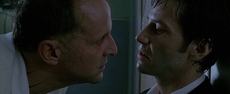 Peter Stormare as Lucifer and Keanu Reeves as John Constantine in Constantine (2005), Warner Bros. Pictures