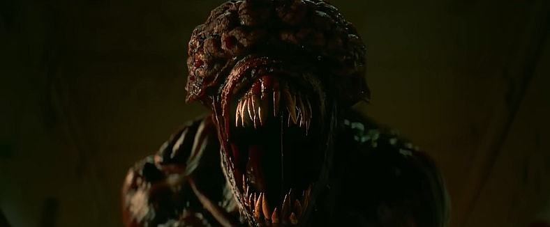 A Licker roars in Resident Evil: Welcome to Raccoon City (2021), Sony Pictures Entertainment