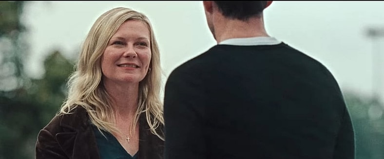 Kirsten Dunst is looking for a date with Channing Tatum and Peter doesn't know in Roofman (2025), Paramount Pictures 