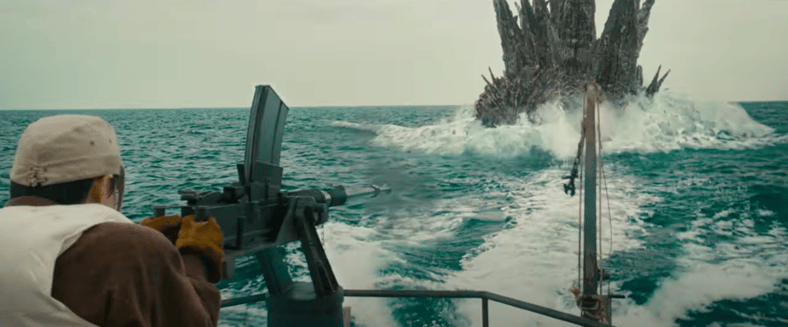 Godzilla out for a swim