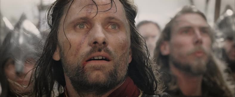 Aragorn watches One Ring destroyed in The Lord of the Rings: The Return of the King (2003)
