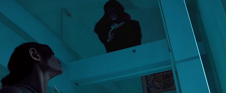 Ben (Miguel Hernando Torres Umba) is great at hide and seek in Primate (2026), Paramount Pictures