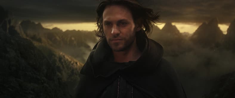 Sauron stands on the precipice of Mordor in The Lord of the Rings: The Rings of Power Season 1