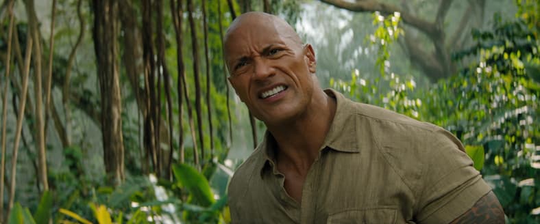Bravestone/Eddie (Dwayne Johnson) displays smoldering intensity in Jumanji: The Next Level (2019)