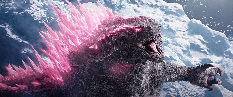 Godzilla emerges from the ice with a new look in Godzilla x Kong: The New Empire (2024), Legendary