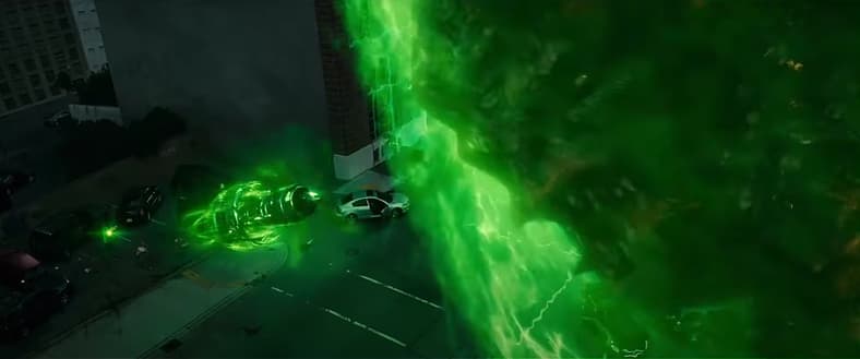 Parallax (Clancy Brown) feels what it's like to be held back in Green Lantern (2011), Warner Bros. Pictures