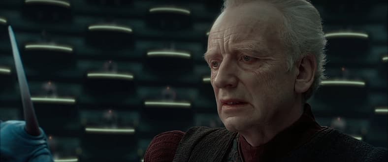 Supreme Chancellor Sheev Palpatine accepts Emergency Powers in Star Wars Episode II: Attack of the