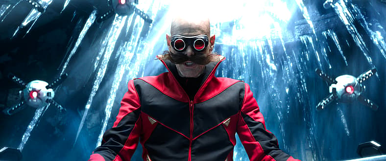 Dr. Robotnik attempts to steal the Master Emerald in Sonic the Hedgehog 2 (2022), Paramount