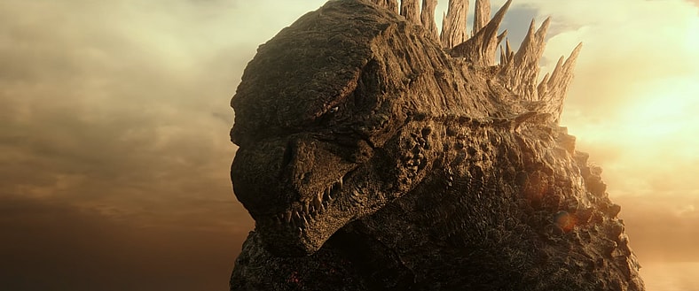 Godzilla looks exhausted after the fight in Godzilla vs. Kong (2021), Legendary Pictures